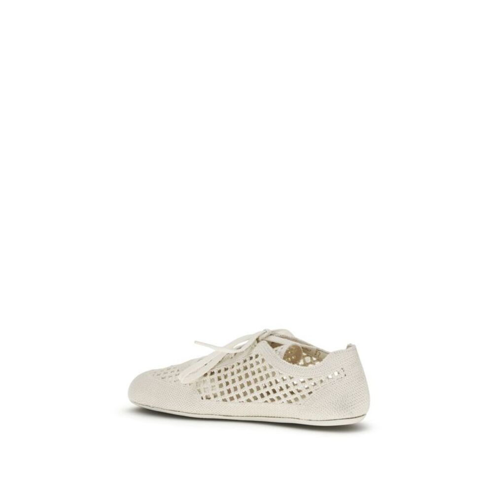 Prada Beige Fabric Low Top Women's Sneakers - Picture 3 of 3